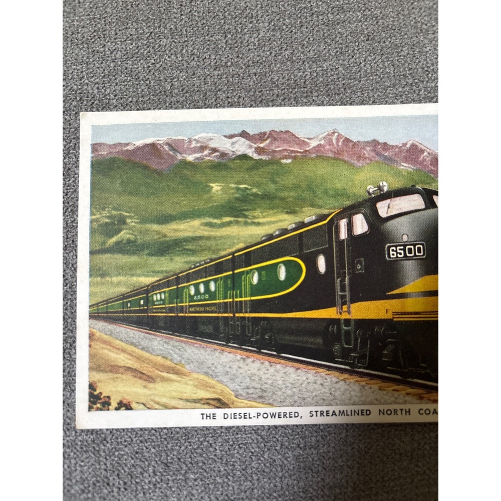 Vintage Northern Pacific North Coast Limited Diesel Train 6500 Postcard Scenic - Picture 2 of 6